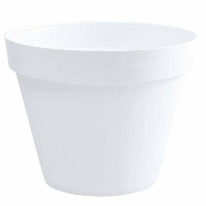 Vaso EDA Tuscan  Bianco polipropilene Rotonda Rotondo Ø 48 x 40 cm