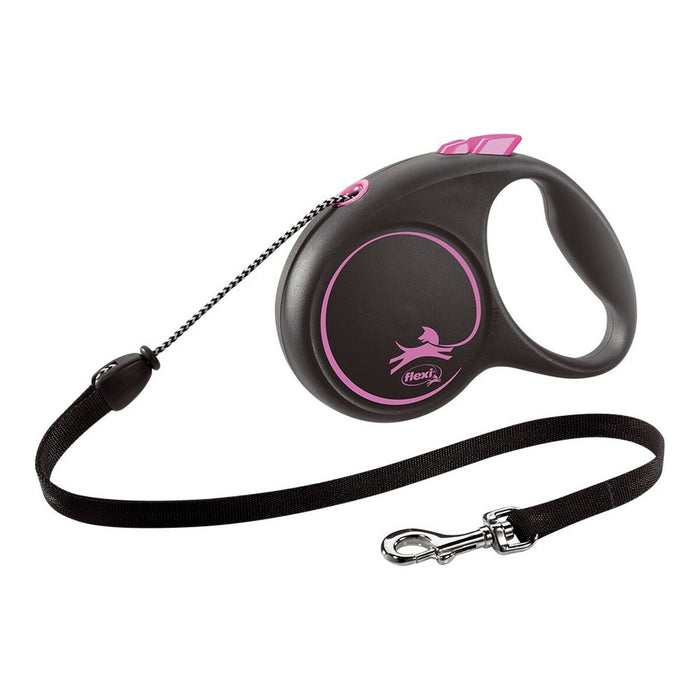 Guinzaglio per Cani Flexi BLACK DESIGN 5 m Rosa Taglia XS