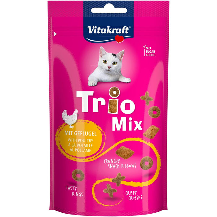 Spuntino per Cat Vitakraft Trio Mix Poultry Uccelli 60 g