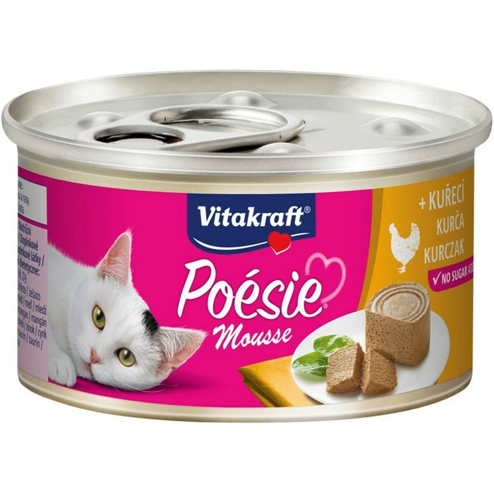 Cibo per gatti Vitakraft POESIE mousse pollo Pollo 85 g