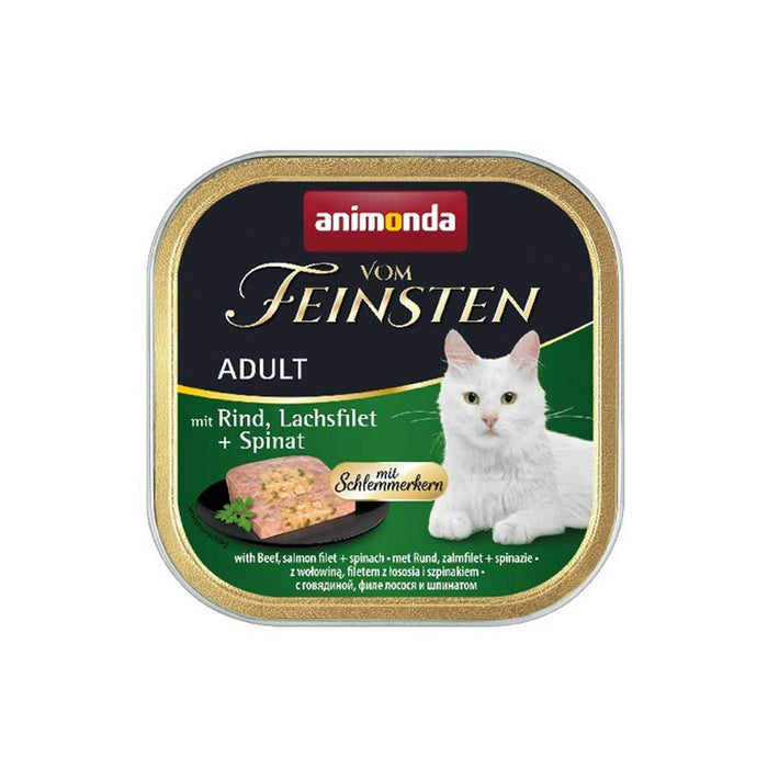 Cibo per gatti Animonda Vom Feinsten Salmone Carne di vitello Spinaci 100 g 100 L