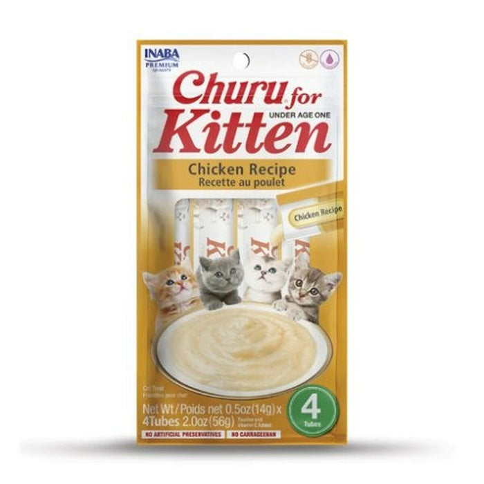 Spuntino per Cat Inaba Churu for Kitten Pollo 4 x 14 g