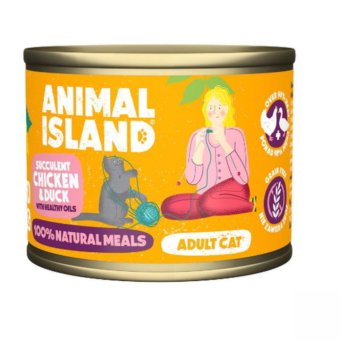 Cibo per gatti ANIMAL ISLAND Adult cat Pollo Anatra 200 g