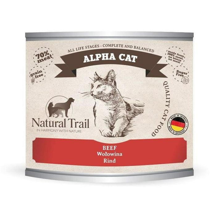 Cibo per gatti NATURAL TRAIL Alpha Cat Beef Carne di manzo e vitello 200 g