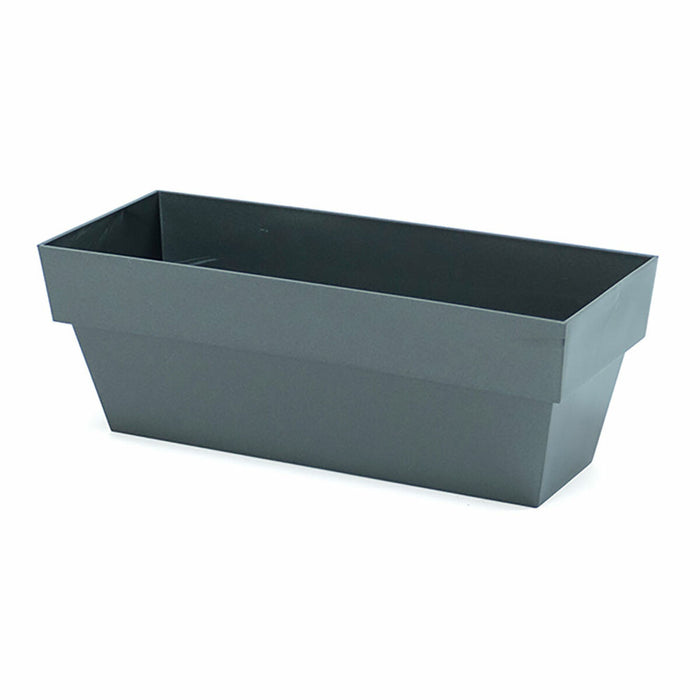 Vaso rettangolare da Balcone Plastiken Limited Antracite 12 x 30 cm