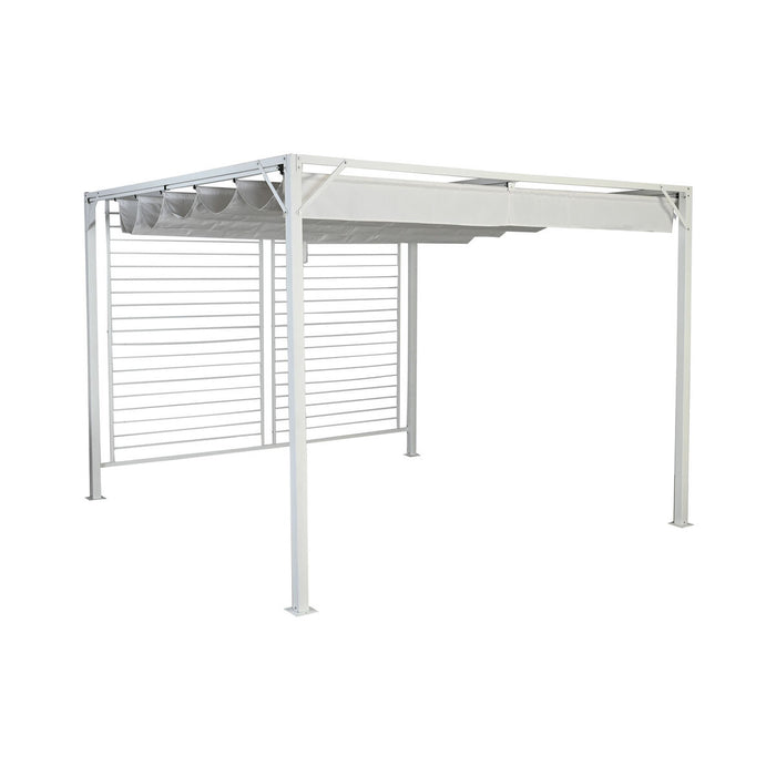 Pergola DKD Home Decor Bianco 296 x 296 x 225 cm Acciaio