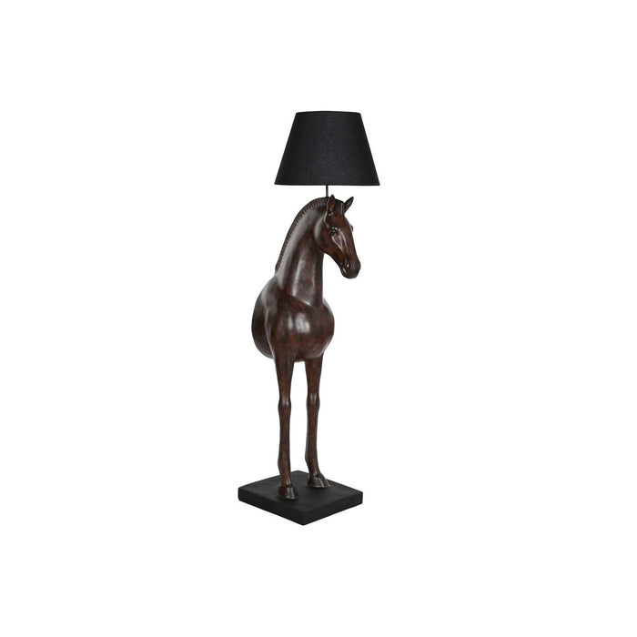 Lampada da Terra Home ESPRIT Nero Marrone scuro Resina 50 W 220 V 47 x 40 x 153 cm