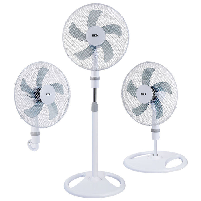 Ventilatore EDM 33530 Bianco 45 W 3 in 1