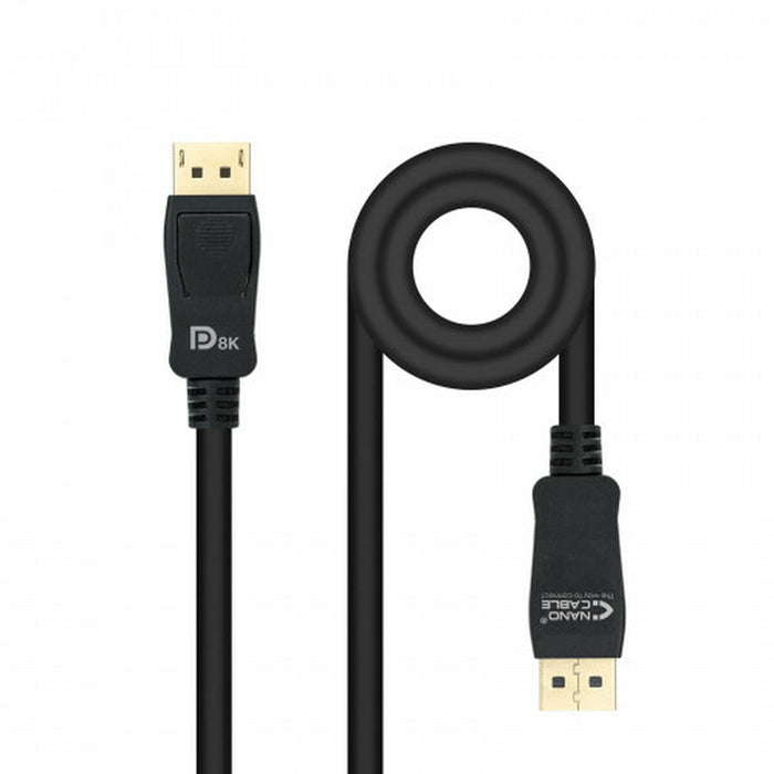 Cavo DisplayPort NANOCABLE 10.15.2501 HDR 8K Ultra HD Nero 1 m