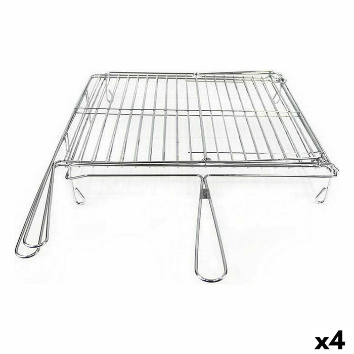 Grill Algon Cromato Girevole 40 x 45 x 10 cm (4 Unità)