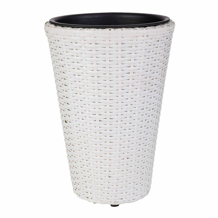 Vaso Alexandra House Living Bianco Ferro Rattan Plastica 28 x 40 x 28 cm