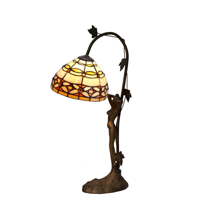 Lampada da tavolo Viro Marfil Avorio Zinco 60 W 20 x 54 x 20 cm