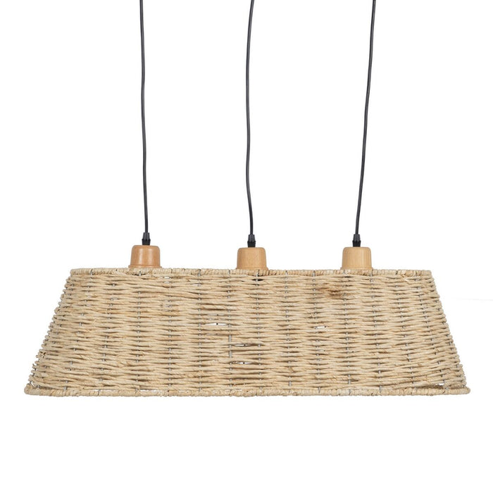 Lampadario Nero Naturale Ferro 220-240 V 77 x 27 x 92 cm