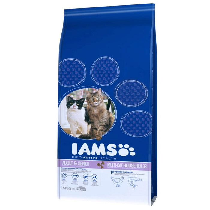 Cibo per gatti IAMS Pro Active Health Adult & Senior Salmone 15 kg