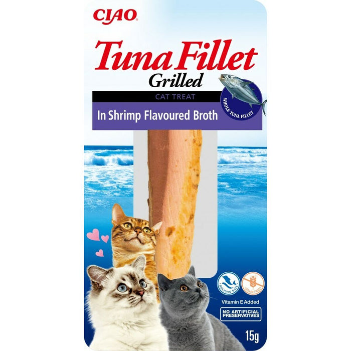 Spuntino per Cat Inaba Flavoured broth Gamberi 15 g Tonno