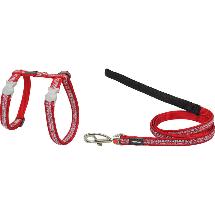 Imbracatura per Cani Red Dingo Union Jack 21-35 cm Rosso