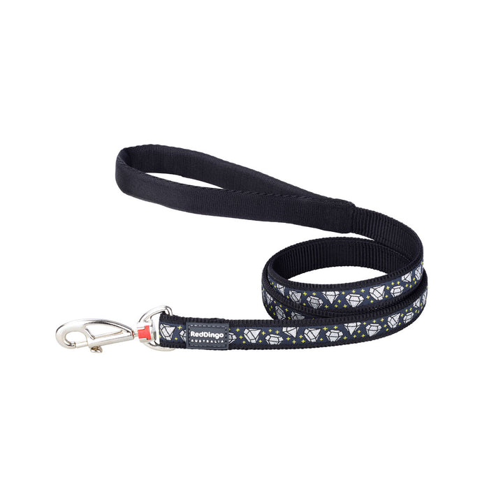 Guinzaglio per Cani Red Dingo STYLE DIAMOND Nero 2 x 120 cm