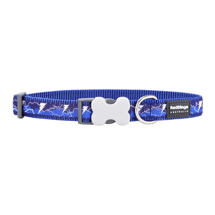 Collare per Cani Red Dingo STYLE LIGHTNING Blu Marino 41-63 cm