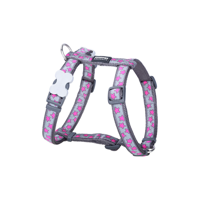 Imbracatura per Cani Red Dingo STYLE HOT PINK ON COOL GREY 45-66 cm 36-59 cm