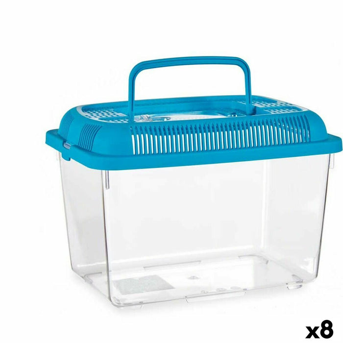 Acquario Con maniglia Grande Azzurro Plastica 7 L 20 x 20 x 30 cm (8 Unità)