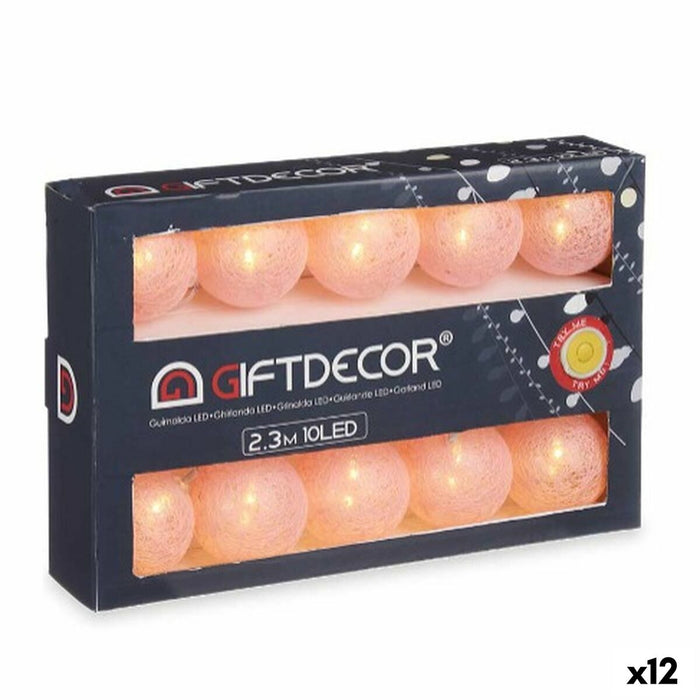 Ghirlanda di Luci LED Sfera Rosa 2,3 m (12 Unità)