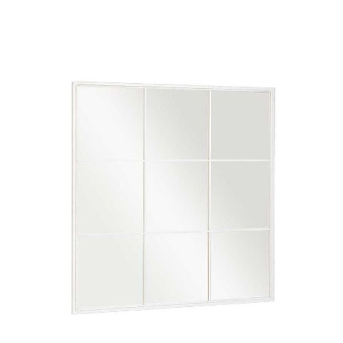 Specchio da parete Bianco Metallo Cristallo Finestra 90 x 90 x 2 cm