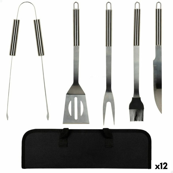 Utensili per barbecue Aktive Silicone Acciaio inossidabile 12 Unità 7,5 x 35 x 1,9 cm (5 Pezzi)