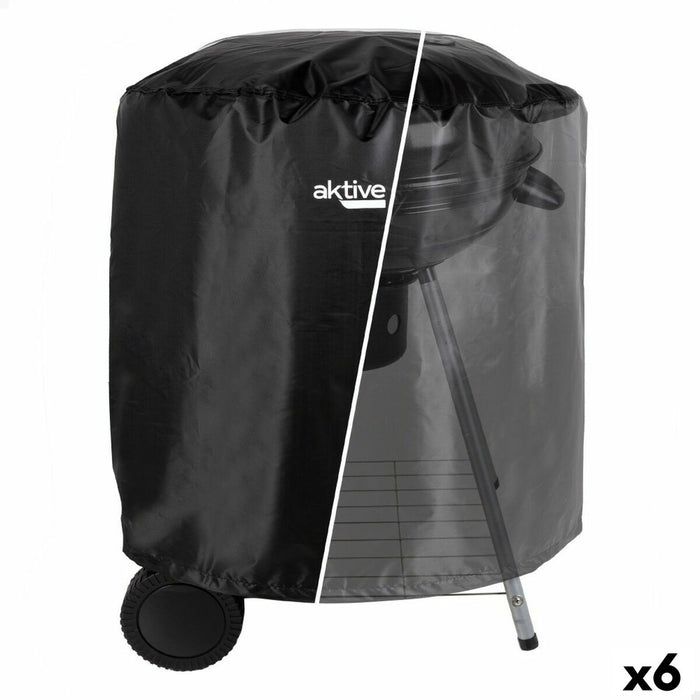 Coperchio di protezione per barbecue Aktive Nero 6 Unità 69,5 x 67 x 69,5 cm