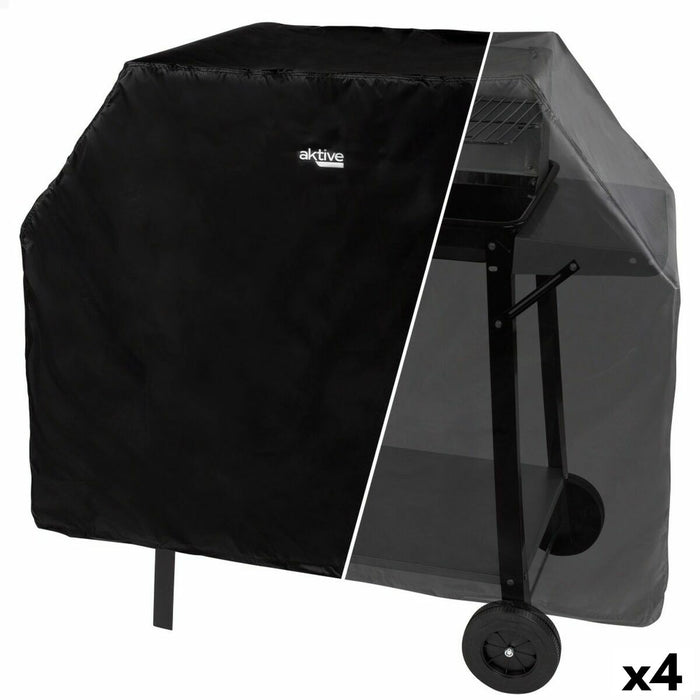 Coperchio di protezione per barbecue Aktive Nero 4 Unità 142 x 120 x 60 cm