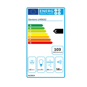 Cappa Classica Siemens AG LI49632 60 cm 330 m³/h 240W C Argento