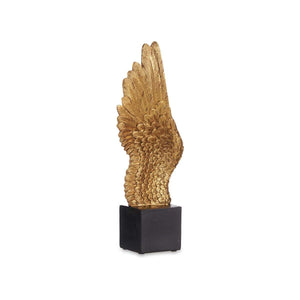 Statua Decorativa Ali Nero Dorato 8 x 33,5 x 13 cm (6 Unità)